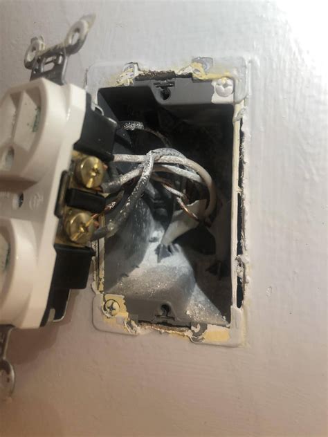 electrical box broken screw hole|outlet box screw hole broken.